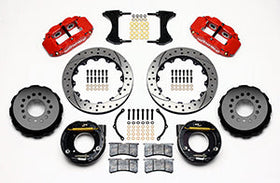 Wilwood Narrow Superlite 4R Rear P-Brk Kit 12.88in Drilled Red Chevy C-10 2.42 Offset 5-lug - 0