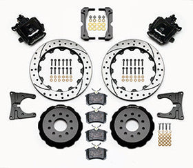 Wilwood Combination Parking Brake Rear Kit 12.88in Drilled 2005-2014 Mustang - 0