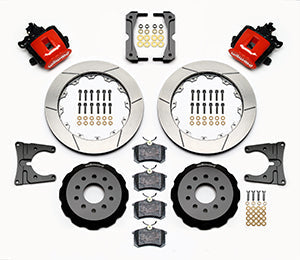 Wilwood Combination Parking Brake Rear Kit 12.88in Red 2005-2014 Mustang
