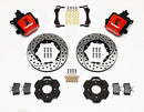 Wilwood Combination Parking Brake Rear Kit 11.00in Drilled Red Civic / Integra Disc 2.39 Hub Offset-2