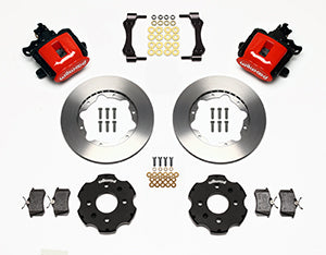 Wilwood Combination Parking Brake Rear Kit 11.00in Red Civic / Integra Disc 2.39 Hub Offset