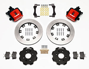Wilwood Combination Parking Brake Rear Kit 12.19in Red Civic / Integra Disc 2.39 Hub Offset
