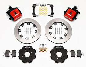 Wilwood Combination Parking Brake Rear Kit 12.19in Red Civic / Integra Disc 2.39 Hub Offset - 0