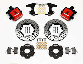 Wilwood Combination Parking Brake Rear Kit 11.00in Drilled Red Civic / Integra Drum 2.46 Hub Offset - 0
