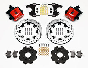 Wilwood Combination Parking Brake Rear Kit 12.19in Drilled Red Civic / Integra Drum 2.46 Hub Offset - 0
