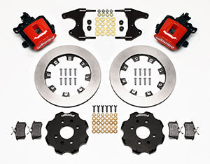 Wilwood Combination Parking Brake Rear Kit 12.19in Red Civic / Integra Drum 2.46 Hub Offset