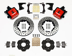 Wilwood Combination Parking Brake Rear Kit 11.00in Drilled Red Civic / Integra Drum 2.71 Hub Offset - 0