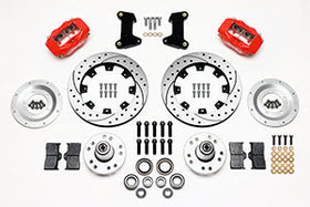 Wilwood Forged Dynalite Front Kit 12.19in Drilled Red 74-80 Pinto/Mustang II Disc Spindle only - 0
