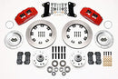 Wilwood Dynapro 6 Front Hub Kit 12.19in Drilled Red 67-69 Camaro (*Line Kit Needed*)-2