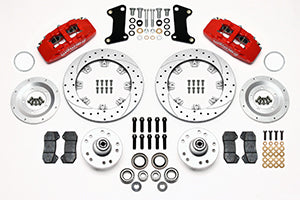 Wilwood Dynapro 6 Front Hub Kit 12.19in Drill-Zinc Red 67-69 Camaro (*Line Kit Needed*)