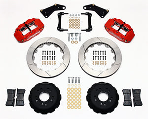 Wilwood Narrow Superlite 6R Front Hat Kit 13.06in Red 65-82 Corvette C2/C3