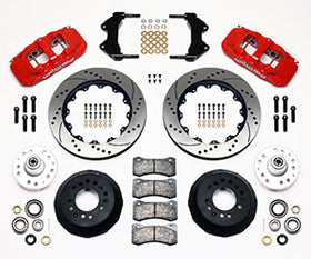 Wilwood AERO6 Front Hub Kit 14.00 Drilled-Red WWE ProSpindle - 0