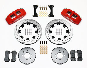 Wilwood Dynapro 6 Front Hat Kit 12.19in Drilled Red 94-01 Honda/Acura w/262mm Disc