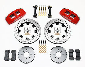 Wilwood Dynapro 6 Front Hat Kit 12.19in Drilled Red 90-99 Civic w/240 mm Disc - 0