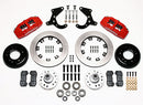 Wilwood Dynapro 6 Front Hub Kit 12.19in Red 55-57 Chevy-2