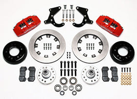 Wilwood Dynapro 6 Front Hub Kit 12.19in Red 55-57 Chevy - 0