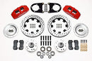 Wilwood Dynapro 6 Front Hub Kit 12.19in Drilled Red 37-48 Ford Psgr. Car Spindle-2