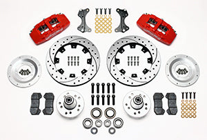 Wilwood Dynapro 6 Front Hub Kit 12.19in Drilled Red WWE ProSpindle