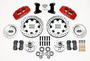 Wilwood Dynapro 6 Front Hub Kit 12.19in Drilled Red 74-80 Pinto/Mustang II Disc Spindle only-2