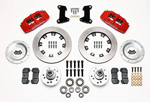 Wilwood Dynapro 6 Front Hub Kit 12.19in Red 74-80 Pinto/Mustang II Disc Spindle only