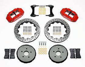 Wilwood Narrow Superlite 6R Front Hat Kit 12.88in Drilled Red 2008 Toyota Matrix - 0