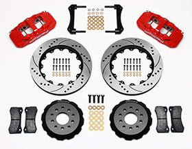 Wilwood AERO6 Front Hat Kit 14.00 Drilled Red 2005-2014 Mustang - 0