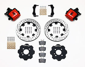 Wilwood Combination Parking Brake Rear Kit 11.75in Drilled Red Mini Cooper - 0