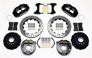 Wilwood Narrow Superlite 4R Rear P-Brk Kit 12.88in Drilled Chevy 12 Bolt w/ C-Clips Stggrd mt