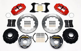 Wilwood Narrow Superlite 4R Rear P-Brk Kit 12.88in Red Chevy 12 Bolt w/ C-Clips Stggrd mt - 0