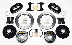 Wilwood Narrow Superlite 4R Rear P-Brk Kit 12.88in Chevy 12 Bolt w/ C-Clips Stggrd mt