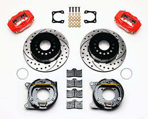 Wilwood Forged Dynalite P/S Park Brake Kit Drilled Red Chevy 12 Bolt-Spec 3.15in Brng Stggrd mt