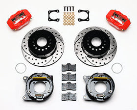 Wilwood Forged Dynalite P/S Park Brake Kit Drilled Red Chevy 12 Bolt-Spec 3.15in Brng Stggrd mt - 0