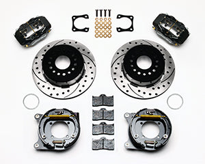 Wilwood Forged Dynalite P/S Park Brake Kit Drilled Chevy 12 Bolt-Spec 3.15in Brng Stggrd mt