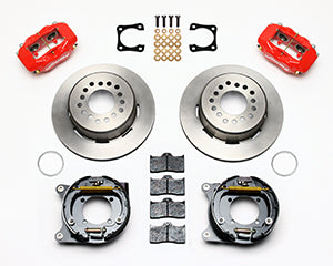Wilwood Forged Dynalite P/S Park Brake Kit Red Chevy 12 Bolt-Spec 3.15in Brng Stggrd mt