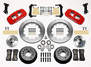 Wilwood AERO6 Front Hub Kit 14.00 Red 67-69 Camaro 64-72 Nova Chevelle