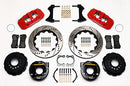 Wilwood AERO4 Rear P-Brake Kit 14.00in Drilled Red Chevy 12 Bolt w/ C-Clips-2