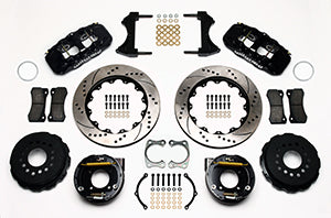 Wilwood AERO4 Rear P-Brake Kit 14.00in Drilled Chevy 12 Bolt w/ C-Clips