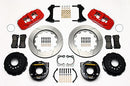 Wilwood AERO4 Rear P-Brake Kit 14.00in Red Chevy 12 Bolt w/ C-Clips-2