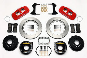 Wilwood AERO4 Rear P-Brake Kit 14.00in Red Chevy 12 Bolt w/ C-Clips - 0