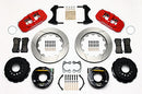 Wilwood AERO4 Rear P-Brake Kit 14.00in Red Small Ford 2.66in Offset-2
