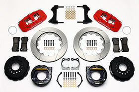 Wilwood AERO4 Rear P-Brake Kit 14.00in Red Big Ford New Style 2.50in Offset - 0