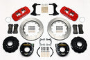 Wilwood AERO4 Rear P-Brake Kit 14.00in Red Small Ford 2.50in Offset-2
