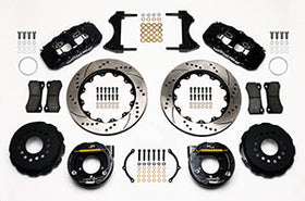 Wilwood AERO4 Rear P-Brake Kit 14.00in Drilled 2005-2014 Mustang - 0