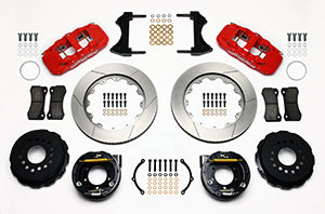 Wilwood AERO4 Rear P-Brake Kit 14.00in Red 2005-2014 Mustang