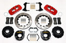 Wilwood AERO4 Rear P-Brake Kit 14.00in Drill Red Mopar/Dana 2.36in Off w/Snap Ring Brng-2