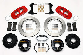Wilwood AERO4 Rear P-Brake Kit 14.00in Red Mopar/Dana 2.36in Off w/Snap Ring Brng - 0
