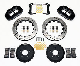 Wilwood Narrow Superlite 6R Front Hat Kit 13.06in Drilled Backdraft Cobra (BMW E36 Based) - 0