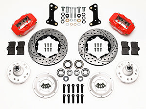 Wilwood Forged Dynalite Front Kit 11.00in Drill-Red 67-69 Camaro 64-72 Nova Chevelle