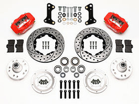 Wilwood Forged Dynalite Front Kit 11.00in Drill-Red 67-69 Camaro 64-72 Nova Chevelle - 0