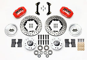Wilwood Forged Dynalite Front Kit 11.00in Drilled Red 79-87 GM G Body - 0